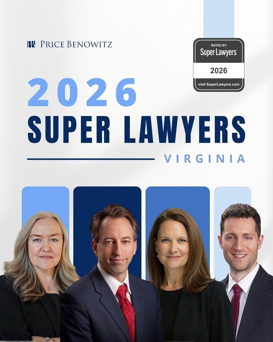 PriceBenowitz's tweet image. Shoutout to our #Virginia team! 👏🏻

Can you guess who was named a 2026 VA #SuperLawyer? 🏆
Here’s a clue: their dedication to legal #excellence is unmatched.