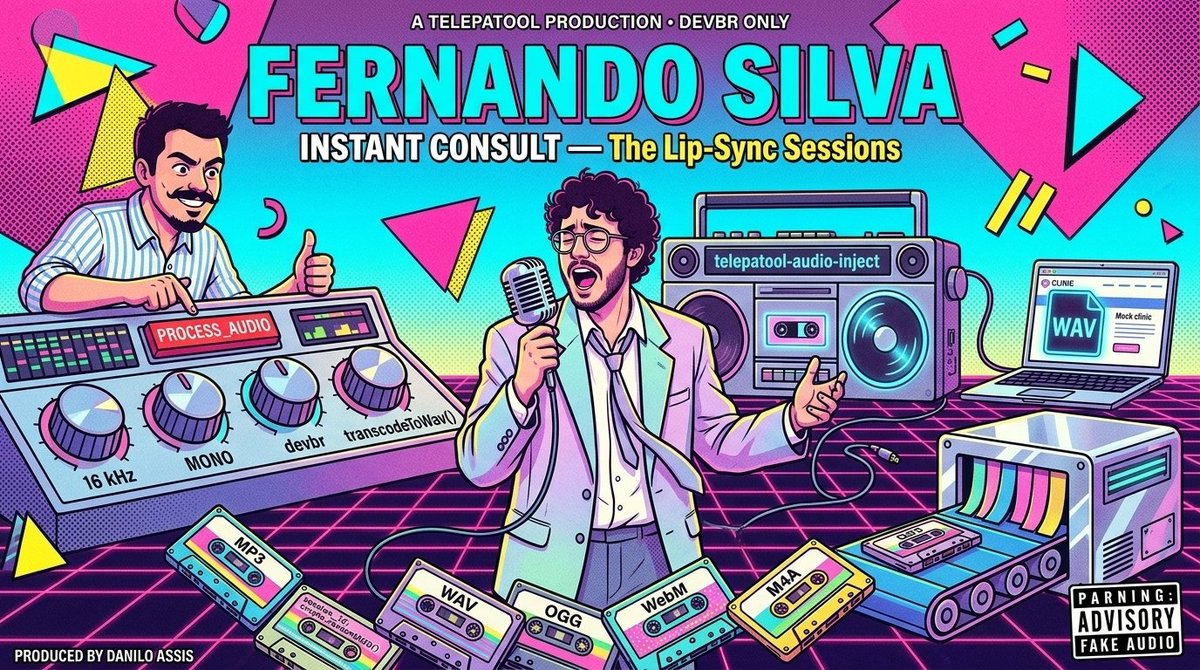 At Telepatia, we have Telepato, our robot that helps with most daily routines. He also draws a piece of art at the end of each day, referencing something that happened on Slack.

Recently, he drew this one with <a href="/fersilvaa16/">Fernando Silva</a> and me.

What do you think happened?