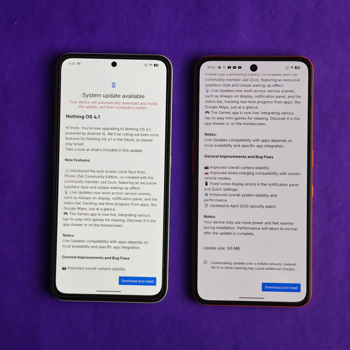 CMF Phone 1 and CMF Phone 2 Pro get Nothing OS 4.1 update Update size ...