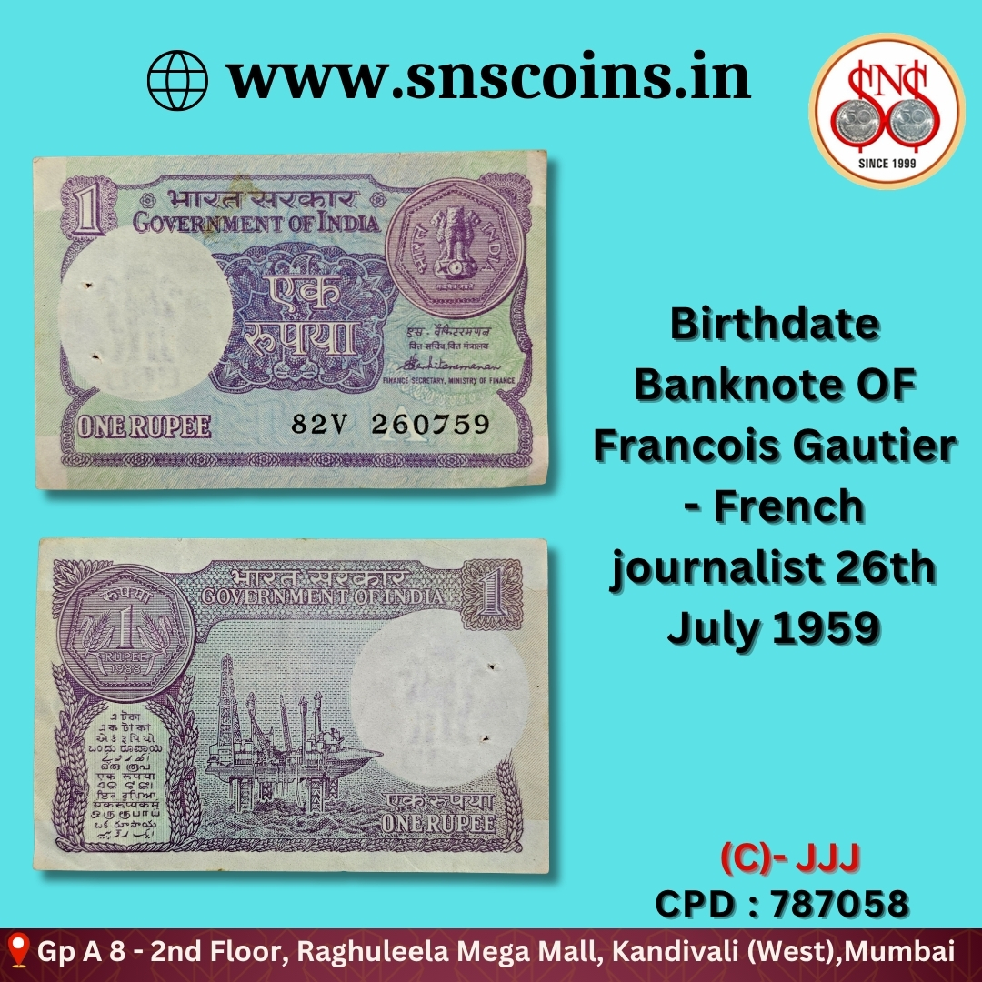 sns_coins6055's tweet image. Birthdate Banknote OF Francois Gautier - French journalist 26th July 1959
For online purchase visit
👇
snscoins.in / snscoins.online
#numismatist #coincollecting #collection #SNSCoins #Numismatics IndianCoins coin snscoins