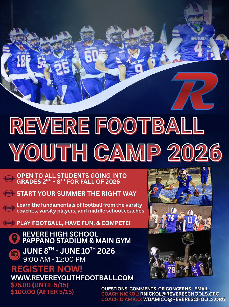 Revere High School Football (@GoMinutemenFB) / Posts / X