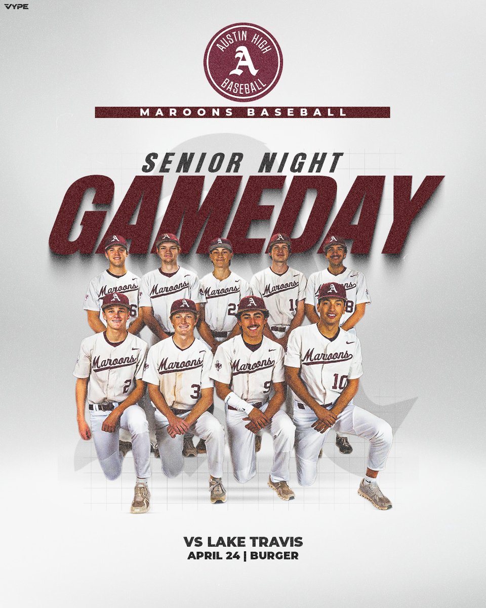 AustinHighBSBL's tweet photo. ⚾ GAME DAY
🎓 SENIOR NIGHT 
🆚 Lake Travis
⌚ 7:30pm https://t.co/DCLfY2bPBI