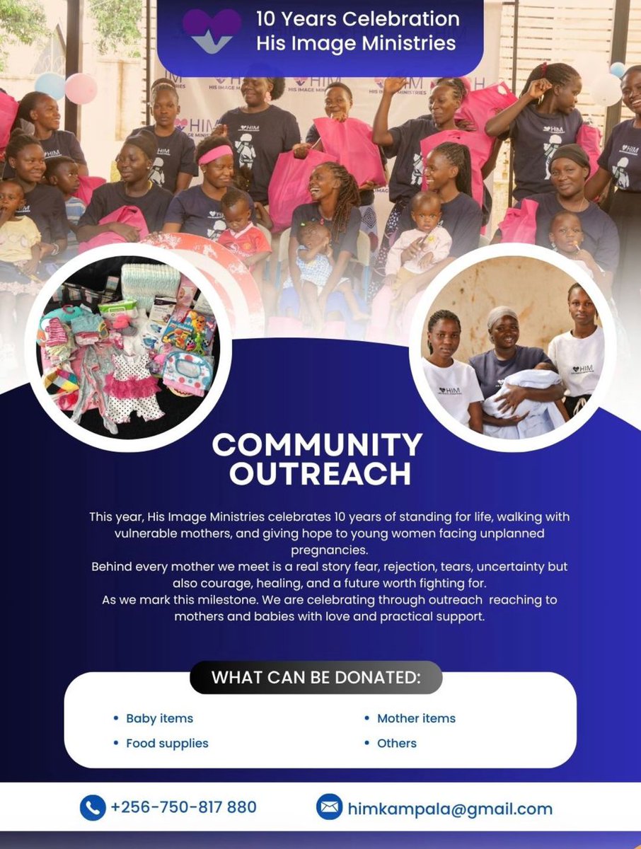 image_him's tweet image. As we celebrate 10 years of supporting mothers who courageously choose life, we’re grateful for the journey so far. To give back, we’re expanding our support to reach more mothers in need. If you feel led, you can donate. Every contribution helps us continue this impactful work.