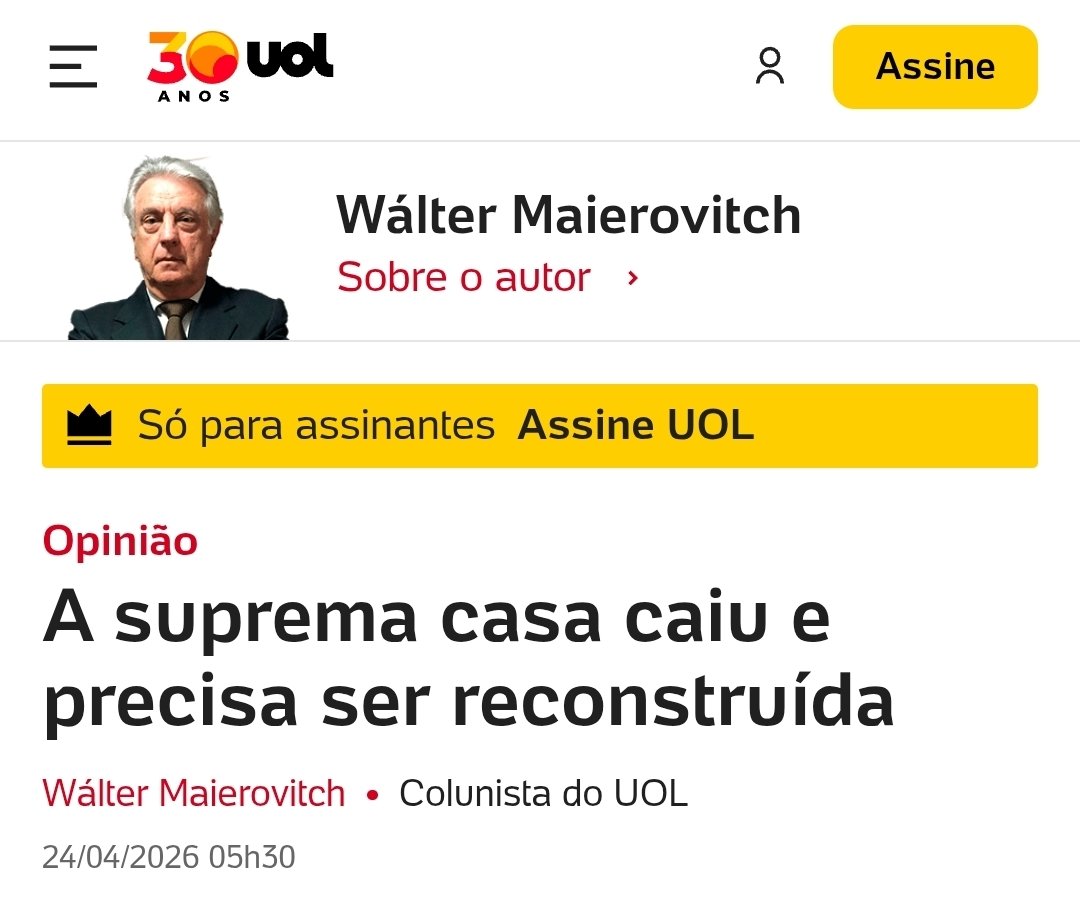 Não, a casa do Supremo NÃO CAIU, E ESSE É O GRANDE PROBLEMA DO BRASIL.

O "inquérito" das "Fake News" segue aberto, os ministros que cometeram abusos em série seguem em seus cargos, os perseguidos políticos seguem censurados, exilados ou presos, e os ministros já atuam para