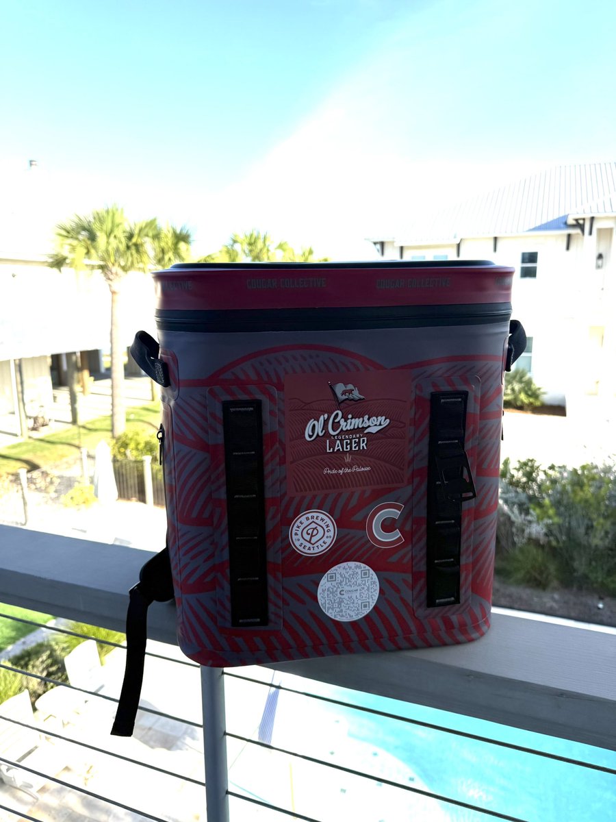TimBrett1's tweet photo. It's finally here and it's gorgeous!😍 @CougCollective @tailgatersupp @OlCrimsonLager @pikebrewing #GoCougs https://t.co/p1Tj1LZ5QP