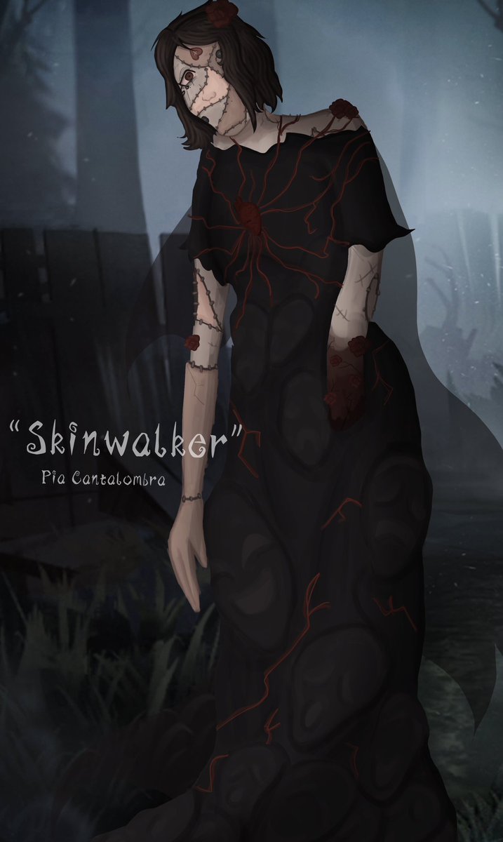 ganjiemma's tweet image. Dear visitors,
“Tortured by her envy and past, she finds herself wishing to be just like any other human. Alive. But how can she be when death’s chasing her her whole life?”
The “skinwalker” will be debuting soon!
 #identityv #skinwalker #hunter #identityswitch