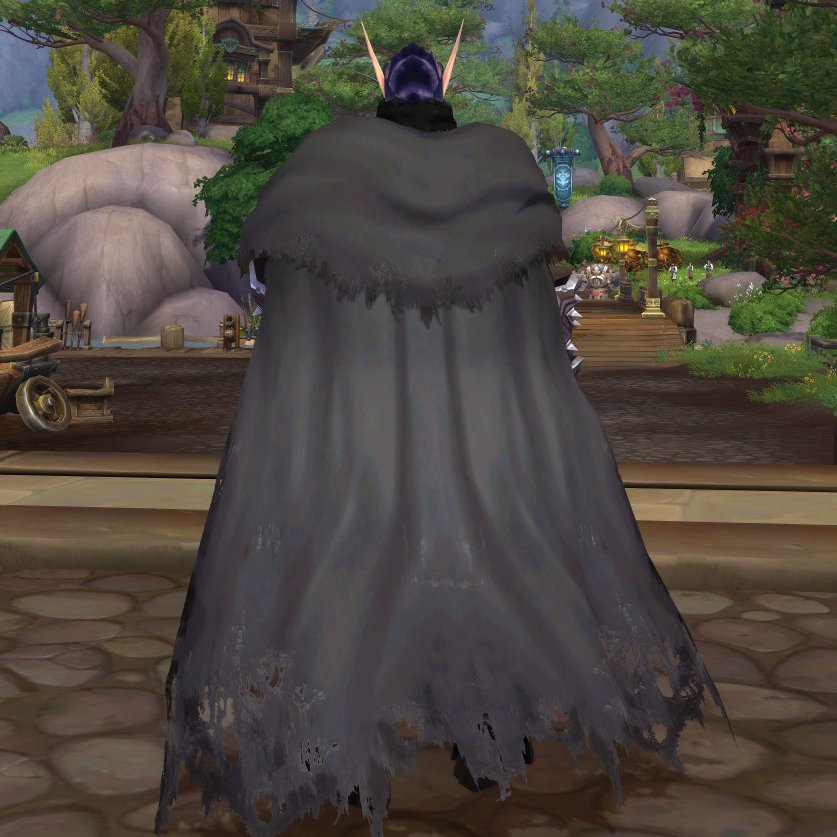 Xun89341809's tweet image. Final result - dark damaged fullbody cape for anon (higly inspired by FF)
It's react at movements + don't clip throw chairs
(and of course character can turn his head without clipping throw upper part)

#worldofwarcraft #bloodelf