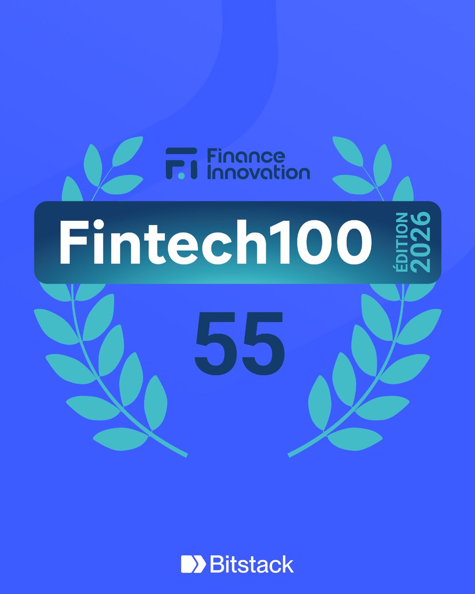 Bitstack_global's tweet photo. 🚀 Bitstack is once again part of Finance Innovation's Fintech100 ranking!

We've climbed 39 places, moving from 94th to 55th position among France's most promising fintechs.

This progress reflects Bitstack's momentum and the growing interest of French people in simple, modern, and accessible Bitcoin savings.

Thanks to our users for their trust, to our partners, and to the entire Bitstack team who builds this every day.

The best is yet to come.

#Fintech100 #Fintech #Bitcoin
