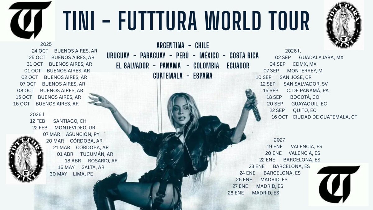 Mario_MG3's tweet image. 36 CONCIERTOS EN 13 PAÍSES CONFIRMADOS 🤭👏🏼👑 @TiniStoessel #FUTTTURA