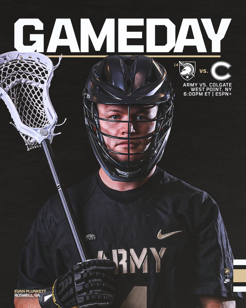 ArmyWP_MLax's tweet photo. Ready for a regular season finale ๐
๐ Colgate
๐ West Point, N.Y.
๐๏ธ Michie Stadium
โฐ 6:00 p.m. ET
๐ฅค Koozie Giveaway
๐บ https://t.co/4ft94wyWqa
๐ https://t.co/2WF5rw2BsZ
#FamilyToughnessTradition https://t.co/WQqr4MH3nG