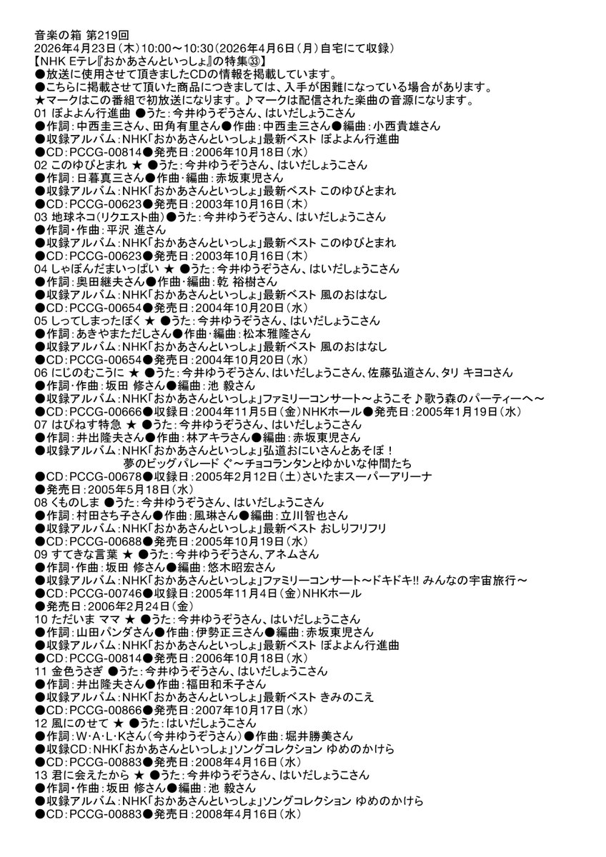 音楽の箱 tweet media
