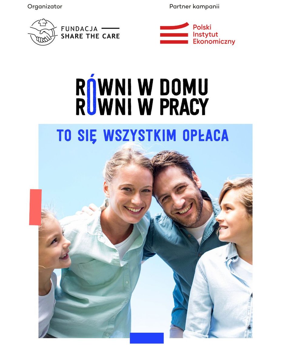 🔷 26 kwietnia 2026 r. miną 3 lata od wejścia w życie Dyrektywy Work-Life Balance, dzięki której w polskim prawie wprowadzono oddzielny urlop rodzicielski przeznaczony wyłącznie dla ojca dziecka.

🔷 PIE jest partnerem kampanii „Równi w domu – równi w pracy. To się wszystkim