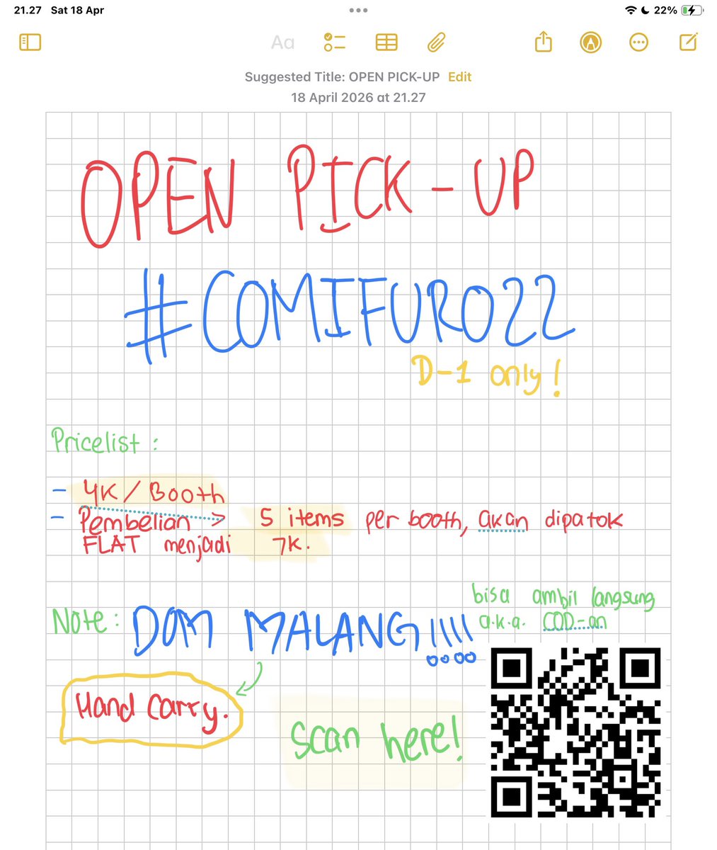 rin 📌JASTIP COMIFURO CF22, mt after dm tweet media