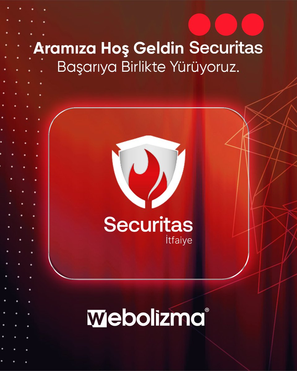 webolizma's tweet photo. 🚀 Yeni bir yolculuk başlıyor!
Güvenlik sektörünün liderlerinden Securitas’ın alt kuruluşu olan Securitas İtfaiye ile SEO süreçlerinde güçlerimizi birleştirdik. https://t.co/uLpXQbSiwR