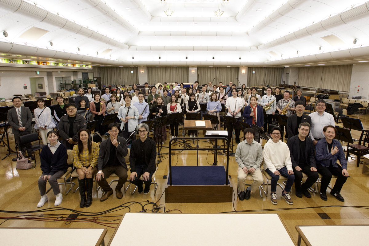 TKWOJapan's tweet photo. 7日間にわたり行われた、台湾嘉義市の嘉頌重奏団との収録の最終日でした！最後は全員で記念撮影📸
日本と台湾の音楽を通じて、お互いの文化の架け橋となることを願っております。
完成をお楽しみに！
#TKWO
#嘉頌重奏団 https://t.co/OvyFsUhkTK