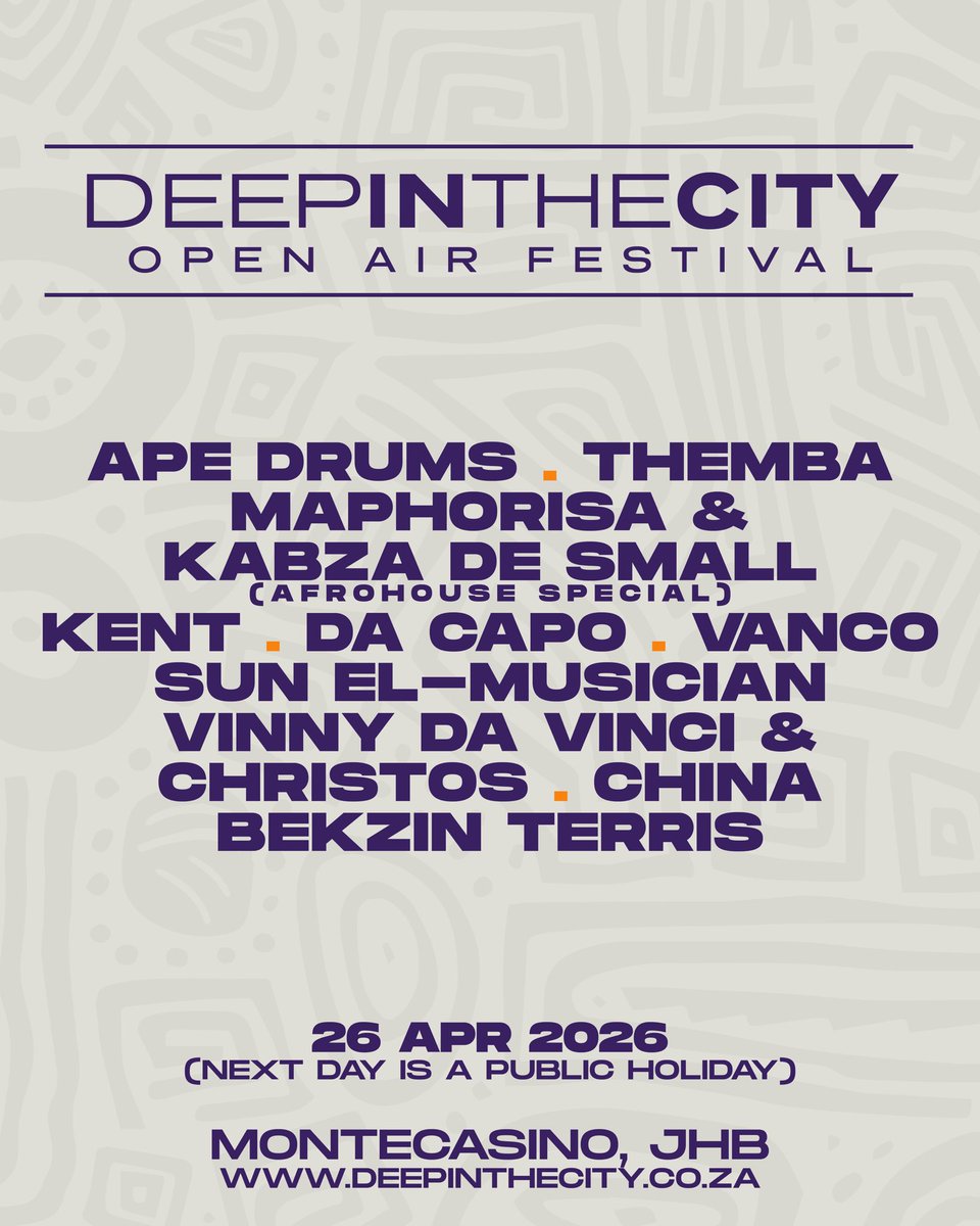 bassline_ZA's tweet image. DEEP IN THE CITY 🔥🔥

Sunday, 26 April 🤯📅

Are you ready??? 👀🔥

#BasslineDistrict #DeepInTheCity