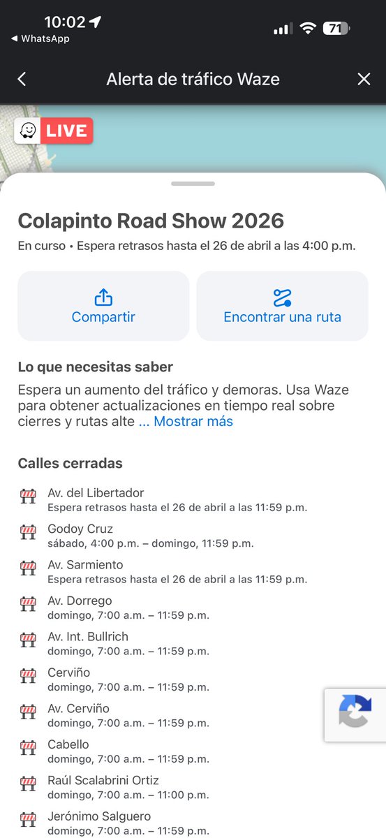 Comunidad Waze Argentina tweet media