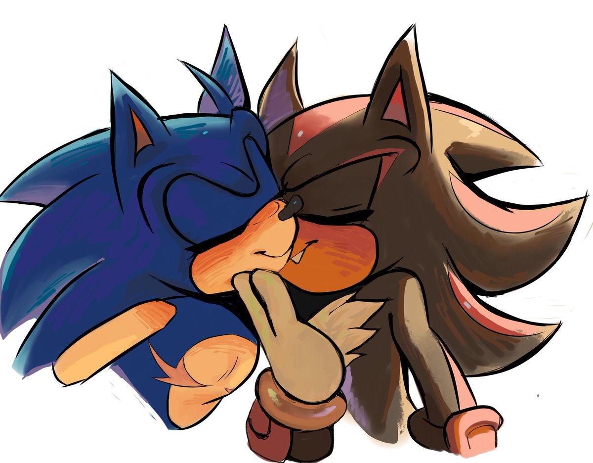 Grumpy hedgie and his lover 🪻collab w prismaticfangz #sonadow #shadonic