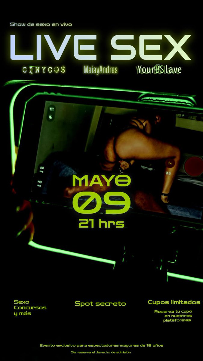 Hola chicos
Si se perdieron el live anterior tenemos nueva fecha 
Si quieren ver de cerca como hacemos el delicioso con otra pareja más de creadores de contenido tomándose su trago de cortesía 🍸 
Aprovecha de guardar tu cupo 
(Recuerden que no es gratis)
*Es un evento para