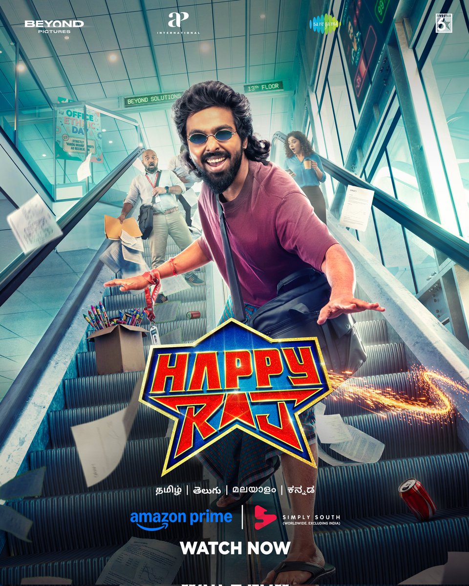 beyondoffcl's tweet image. Weekend plans? Sorted.🍿
Happy Raj is streaming on Amazon Prime Video, Simply South App from Today! 
Watch with your gang on Amazon
 Prime Video | Simply South (outside India)  
Tag your rebel squad now!
@gvprakash @APIfilms @SimplySouthApp @srigouripriya #AmazonPrimeVideo