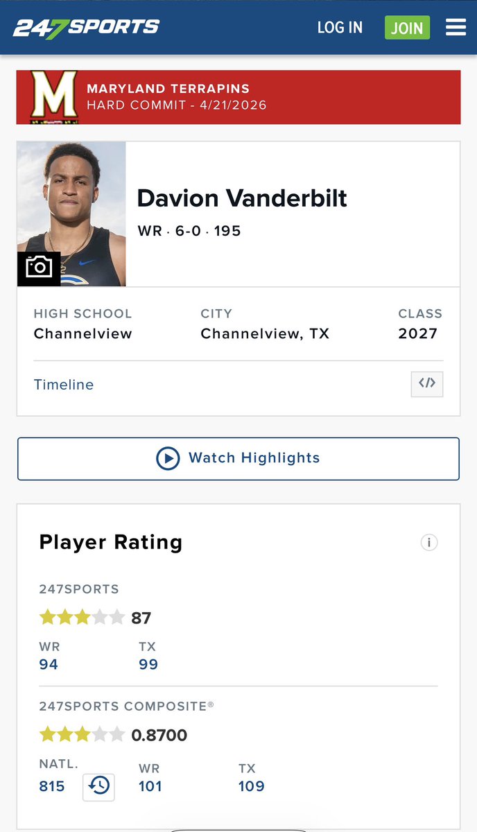 Vanderbilt12_D's tweet photo. I am extremely blessed 🙏🏽 to be rated a 3 ⭐️ by @247Sports! It’s up 🔥‼️

@TomLoy247 @247recruiting @BrianDohn247 @Andrew_Ivins @MikeRoach247 https://t.co/WQvX7x6eXx