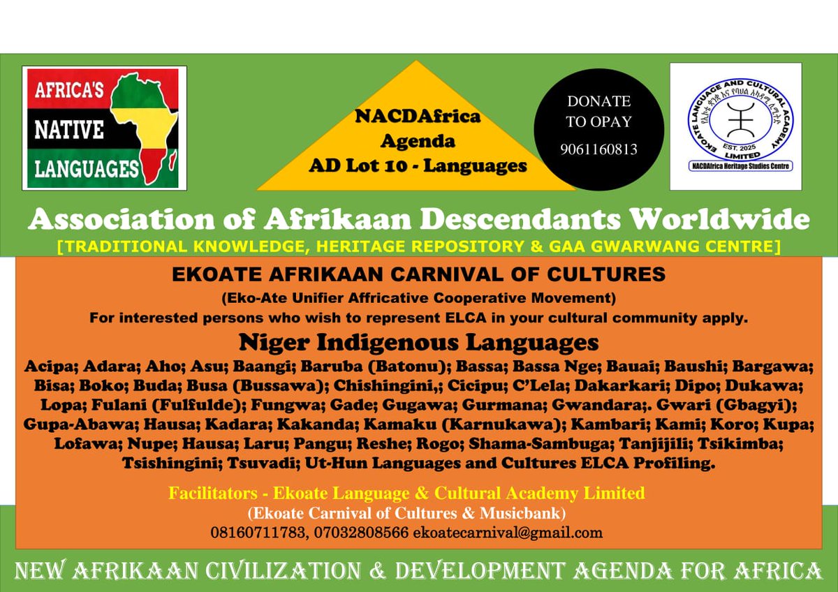 nite68's tweet photo. Membership of the Association of Afrikaan Descendants Worldwide is voluntary and payment is made annually either as an individual or group. For details email nacdafricagenda2019@gmail.com for membership application form. https://t.co/FjzglgpAaC