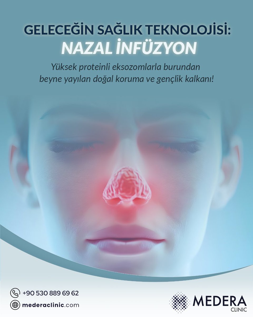 MederaClinic's tweet photo. Geleneksel yöntemlerin karmaşasından uzaklaşın ve vücudunuzun biyolojik potansiyelini nazal yolun hızıyla keşfedin! 🚀🌟

Vücudunuzun biyolojik saatini geri sarmak ve sağlığınıza akıllı bir yatırım yapmak için uzman kadromuz yanınızda. 🤝🛡️ https://t.co/spXwAxj7m8