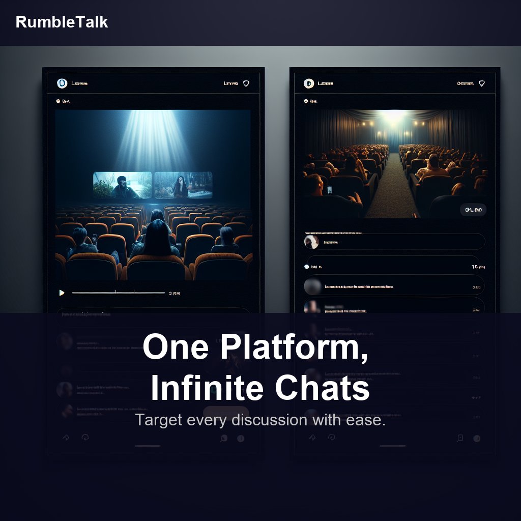 RumbleTalk's tweet image. Want to drive focused discussions? RumbleTalk’s multi-room community structure is your answer! 🚀 Manage multiple chats in one place and engage your audience effectively. Start now at rumbletalk.com #CommunityChat #Engagement