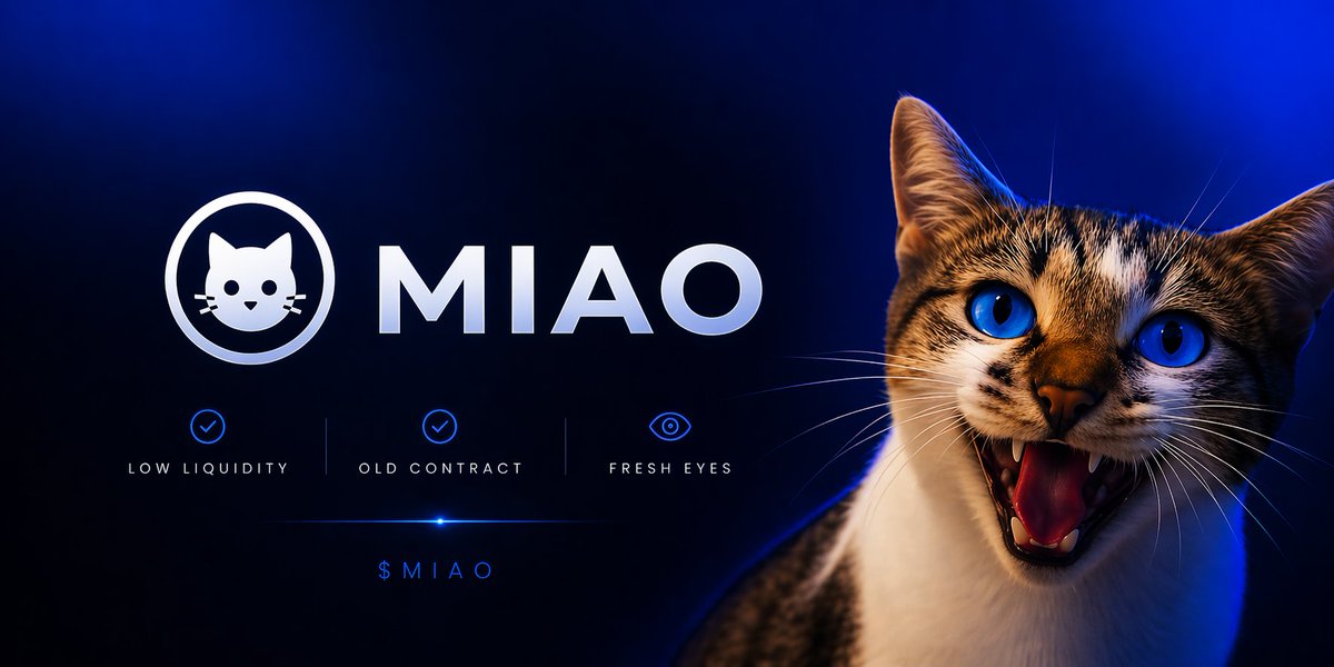 - Low liquidity.
- Old contract.

Fresh eyes just starting to rotate in.

$MIAO is one of those setups where it doesn’t take much to send it stupid.

Blink once… and you’re late.

#base #basechain #basememe $BASE $SNOOPY $ASTEROID