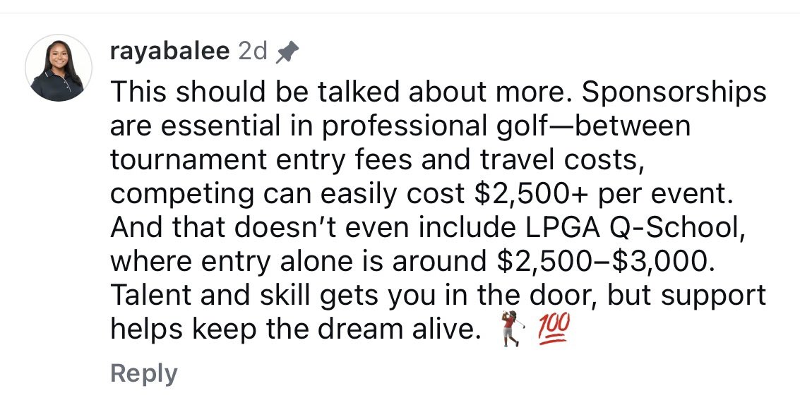 CaritaCParks's tweet image. Ray Lee breaks down the importance of amplifying the financial pressures of being a pro golfer. Very valuable information in her own words ⤵️ #Golf