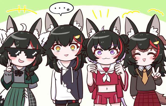 ホンモノの「うち」はどーれだ? #みおーん絵 #ホロライブゲーマーズ