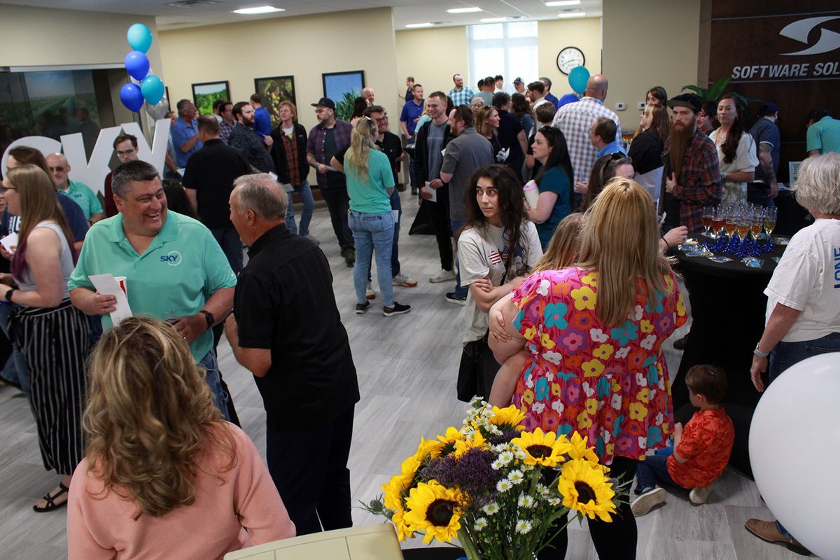 agvance's tweet photo. The SSI family is celebrating 45 years! 
At this year’s annual meeting and celebration, we highlighted key projects, looked back at photos, and appreciated the technological progress our company has made. 
Here’s to a bright future! 🌟 https://t.co/NqkCkNFzvw