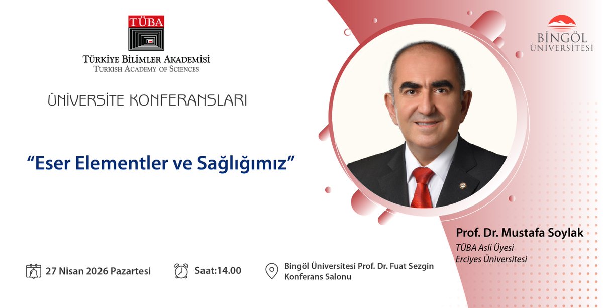 TUBAakademi's tweet photo. #TÜBA Üniversite Konferansları devam ediyor!
@bingoluni2007 

👉https://t.co/fqDMpJ8MLa https://t.co/MOwddEcyBA