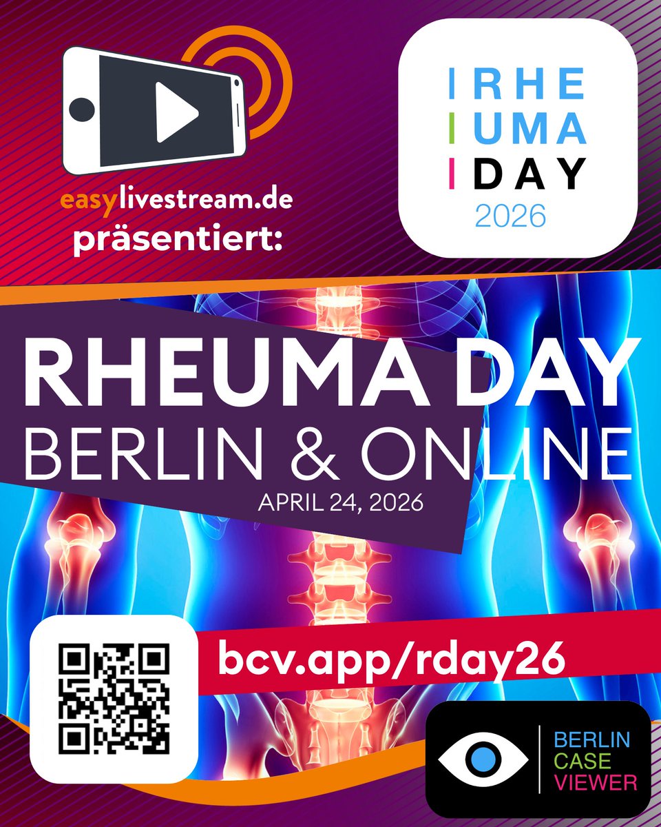 easylivestream's tweet photo. Heute übertragen wir den "Rheuma Day". Eine jährliche Fachveranstaltung zur berühmt-berüchtigten Volkskrankheit. Der Stream ist nur käuflich erhältlich. Zielgruppe sind entsprechende Fach-Ärzte.

#livestream #livestreaming #Berlin #Rheuma #Medizin https://t.co/hXhaPHcVXn