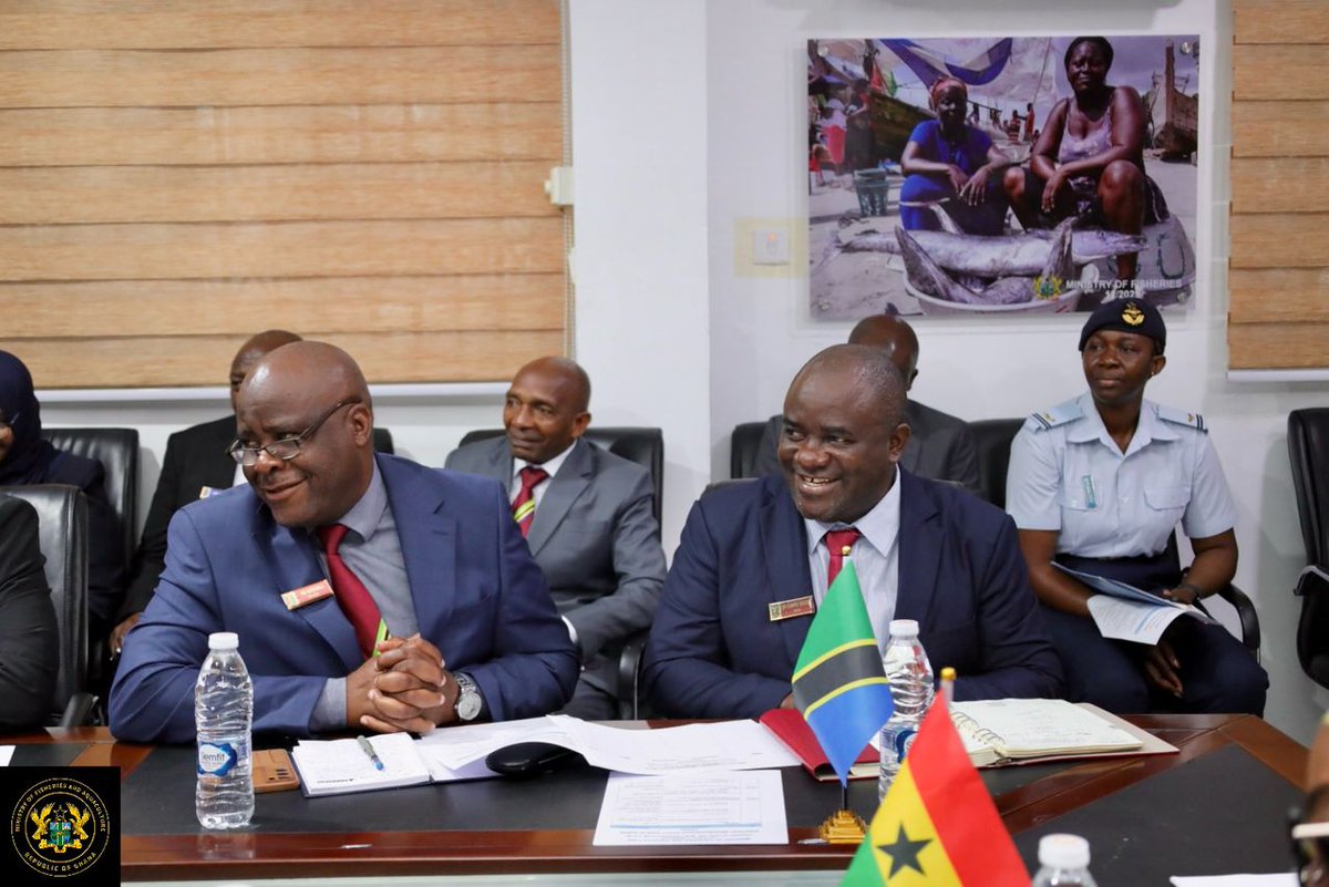 emeliaarthur_'s tweet photo. Ghana has reaffirmed its commitment to strengthening regional collaboration on ocean governance and maritime security as we hosted a high-level delegation from Tanzania’s National Defence College. In welcoming the delegation led by Wilbert Augustin Ibuge, I emphasised that safeguarding Africa’s marine resources is central to our stability, economic growth, and sovereignty.

I highlighted the critical role of Ghana’s fisheries and aquaculture sector, which supports over three million livelihoods and remains a key source of protein, while also driving jobs and economic resilience. I further noted our deliberate shift towards a structured blue economy framework, supported by policy reforms, stronger institutions, and coordinated national action to unlock sustainable growth.

We held productive discussions on sustainable fisheries governance, maritime security, and the fight against Illegal, Unreported and Unregulated (IUU) fishing, alongside emerging opportunities in offshore energy, marine transport, and coastal tourism. Both sides agreed on the need for stronger regional cooperation, recognising that our waters are interconnected, and expressed optimism that this engagement will translate into practical outcomes for Africa’s shared ocean future.