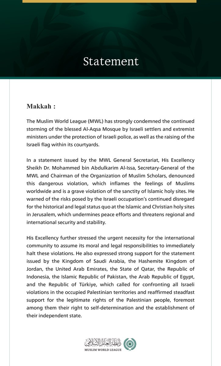 Muslim World League tweet media
