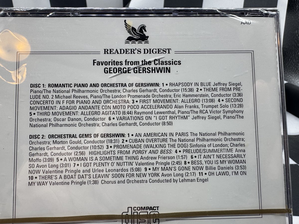 WilliamJGraham's tweet image. Check out Reader’s Digest Favorites From The Classics George Gershwin (CD ,1993, 2 Discs) ebay.us/m/CCs0yh #eBay via @eBay 
The product is a 2-disc CD set titled "Reader's Digest Favorites From The Classics George Gershwin," released in 1993. Featuring the music of