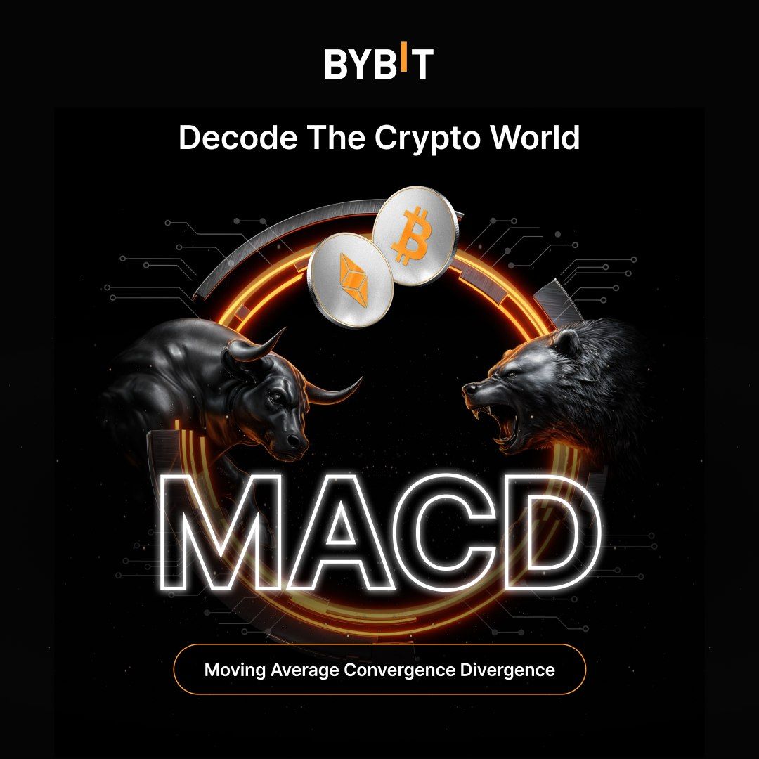 BybitSouthasia's tweet image. MACD is a momentum indicator that shows the relationship between two moving averages to identify trend direction and potential buy/sell 

#Crypto #Education