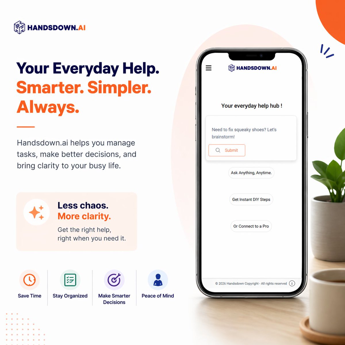 handsdownai's tweet image. Experience a better way to get things done with Handsdown.AI
And bring more clarity, structure, and smarter solutions to your everyday tasks.
.
Try this now: handsdown.ai
.
#smartwork #digitalplatform #ModernLiving #HandsdownAI #simplelife #SmartLiving