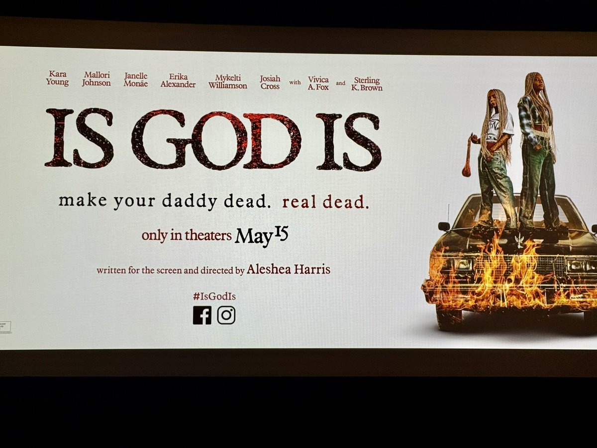 Horrormonal's tweet photo. Stop arguing about the subpar Michael Jackson biopic and get 'Is God Is' on your radar. May 15. It’s very good. https://t.co/rVzu7SO4hk
