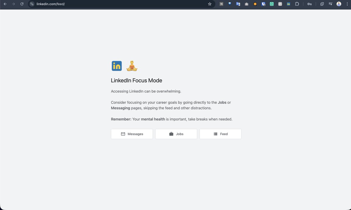 YassinBuilds's tweet photo. I created a Chrome extension that rescues you from LinkedIn feed https://t.co/70gNwuxh9k