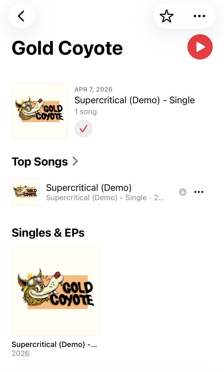 EuphonyMachine's tweet photo. my band Gold Coyote’s got a demo up on Apple Music &amp; Spotify! Take a listen &amp; follow on YouTube, IG &amp; TikTok for more! https://t.co/XCQxtBmSF4