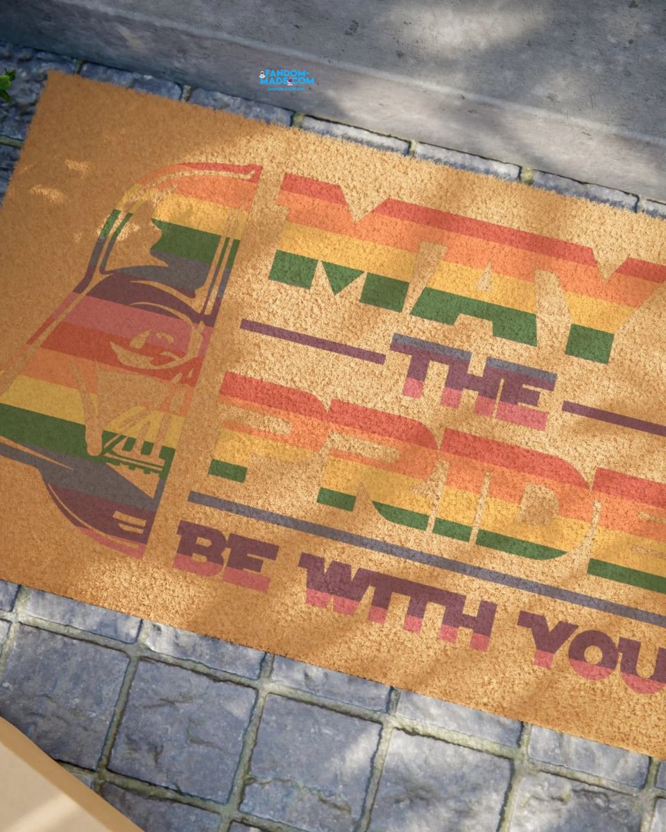 FandomMade's tweet image. Step into the dark side with a dash of pride with this Darth Vader doormat. 💫 Pride Be With You Doormat - perfect for showing your allyship during Pride Month!

Get this design and more at Fandom-Made.com.

#starwars #pridemonth #lgbtqia #fandommade #fandomaniacs
