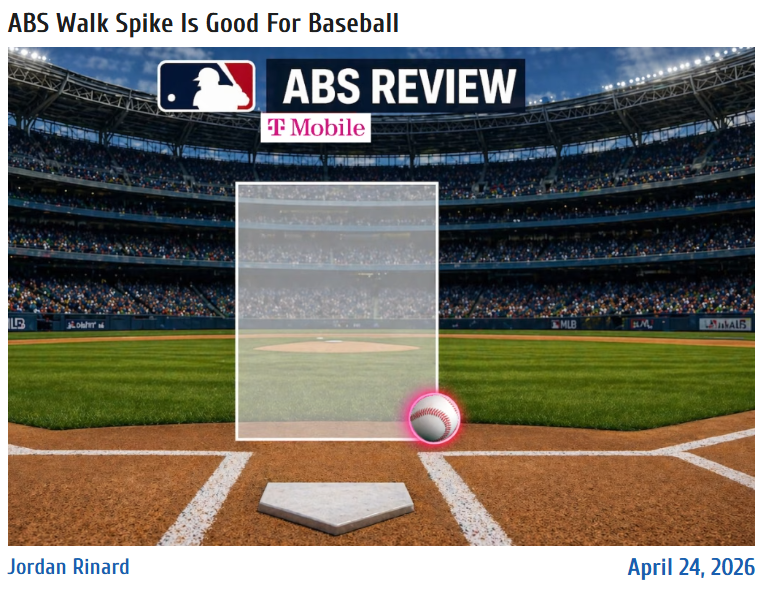 AnubisSportsHQ's tweet image. ABS Walk Spike Is Good For Baseball - by Jordan Rinard #abs #tmobile #MLB #baseball #anubissports 
anubissports.com/abs-walk-spike…