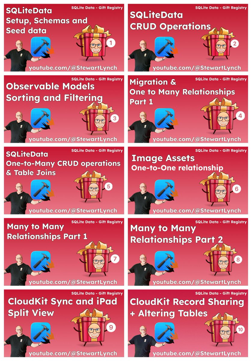 StewartLynch's tweet photo. Tired of SwiftData limitations? 👀

ICYMI: I just wrapped a FREE 10-part series on Point-Free's SQLite Data framework for iOS, covering everything from basic queries to full CloudKit sync and sharing.

Watch the full playlist 👇
https://t.co/cCcjTjkbuA

#SwiftUI #SQLiteData #iOSDev