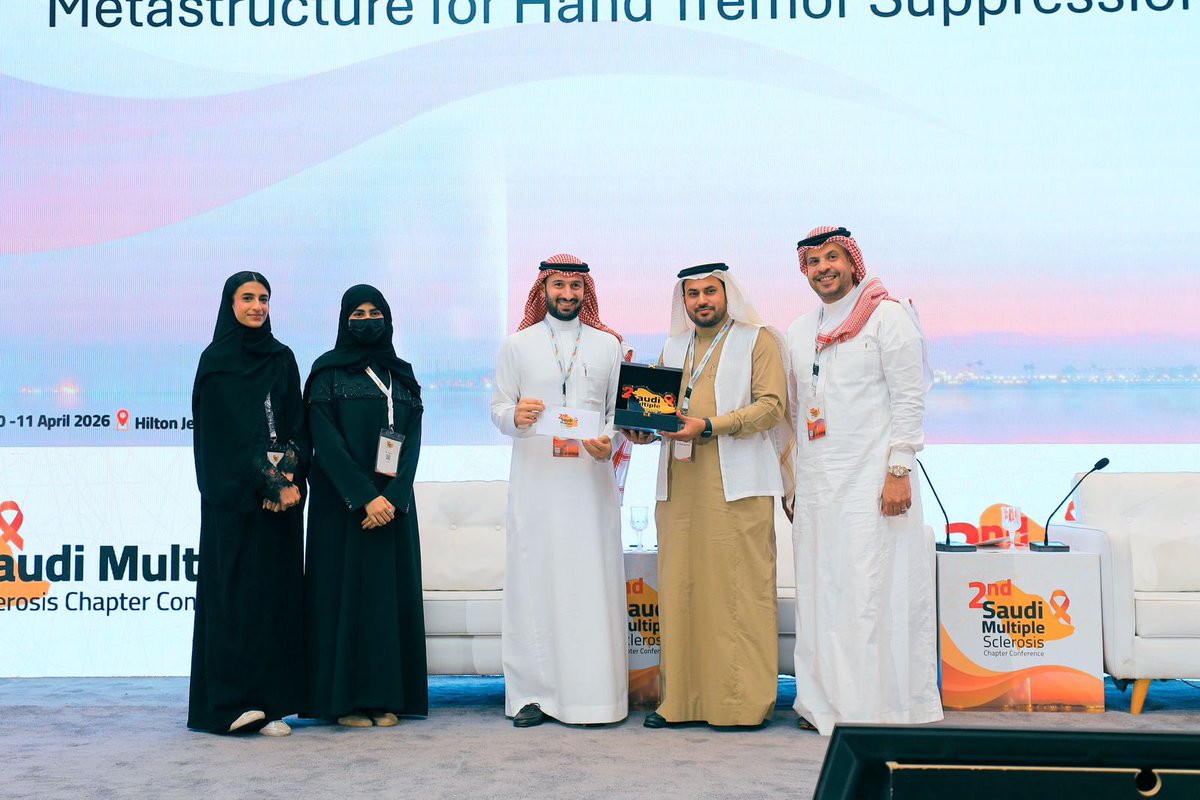msnextsaudi's tweet photo. 🏆 THE WINNERS
Congratulations to the teams who stood out with their innovation and impact💥
Your ideas didn’t just compete, they led
1st: MSentinel
2nd: Basirah MS
3rd: Passive Wearable Quasi-Zero-Stiffness Metastructure for Hand Tremor Suppression
#MSNext #InnovateForMS https://t.co/RmRhJAkHtc