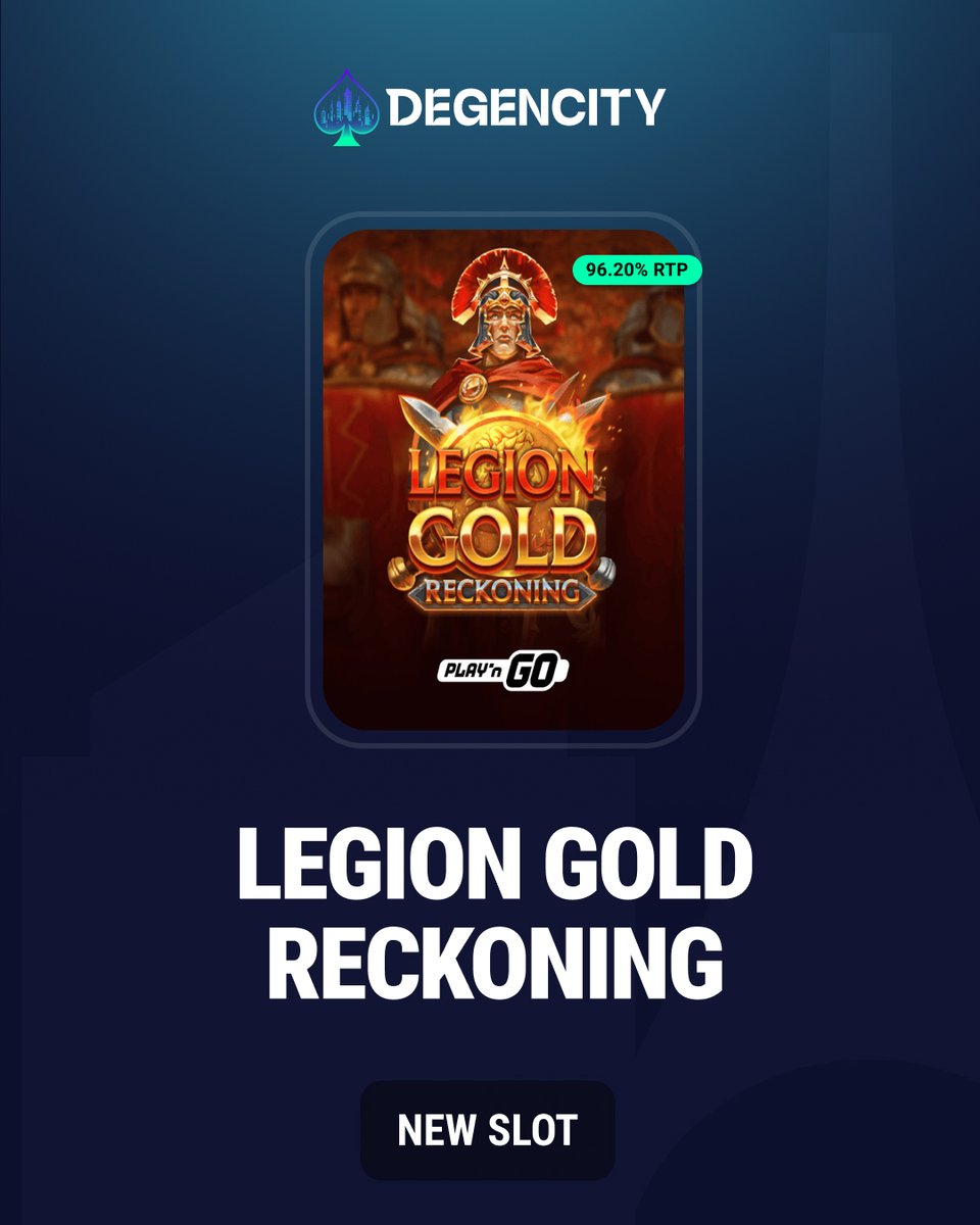 Step into the battlefield! 🛡️

Legion Gold Reckoning by Play'n Go has ARRIVED!

Play it NOW on Degencity! 🏙️