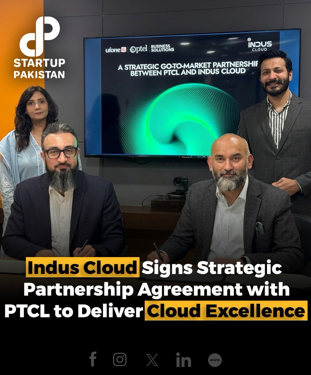 PakStartup's tweet image. Indus Cloud has signed a strategic partnership agreement with Pakistan Telecommunication Company Limited (PTCL) to provide advanced cloud solutions powered by Huawei Cloud to PTCL customers.

Read More: startuppakistan.com.pk/indus-cloud-si…

#induscloud #partnership #pakistan #ptcl