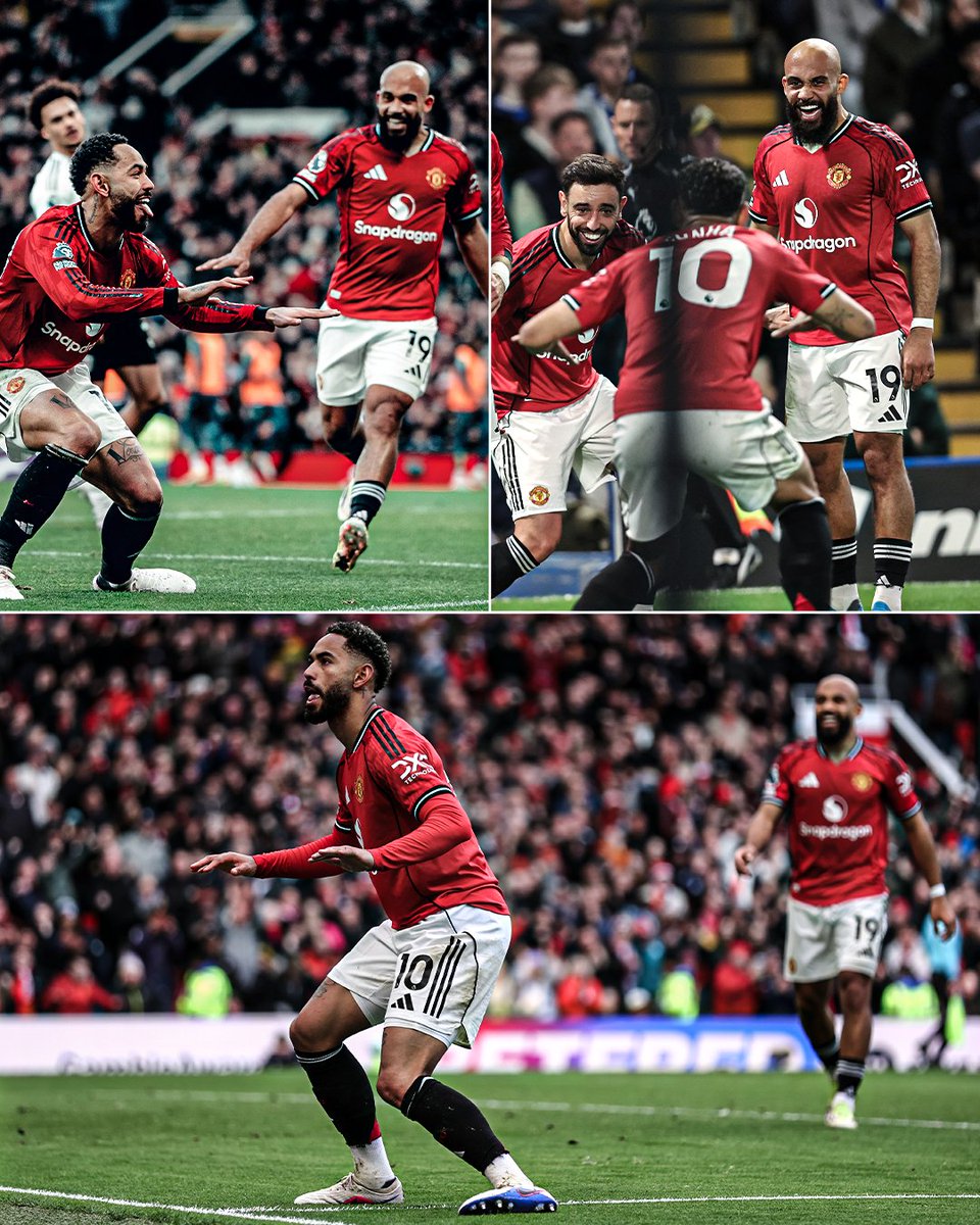 Matheus Cunha's dance celebration seems to bring Bryan Mbuemo a lot of joy 😁