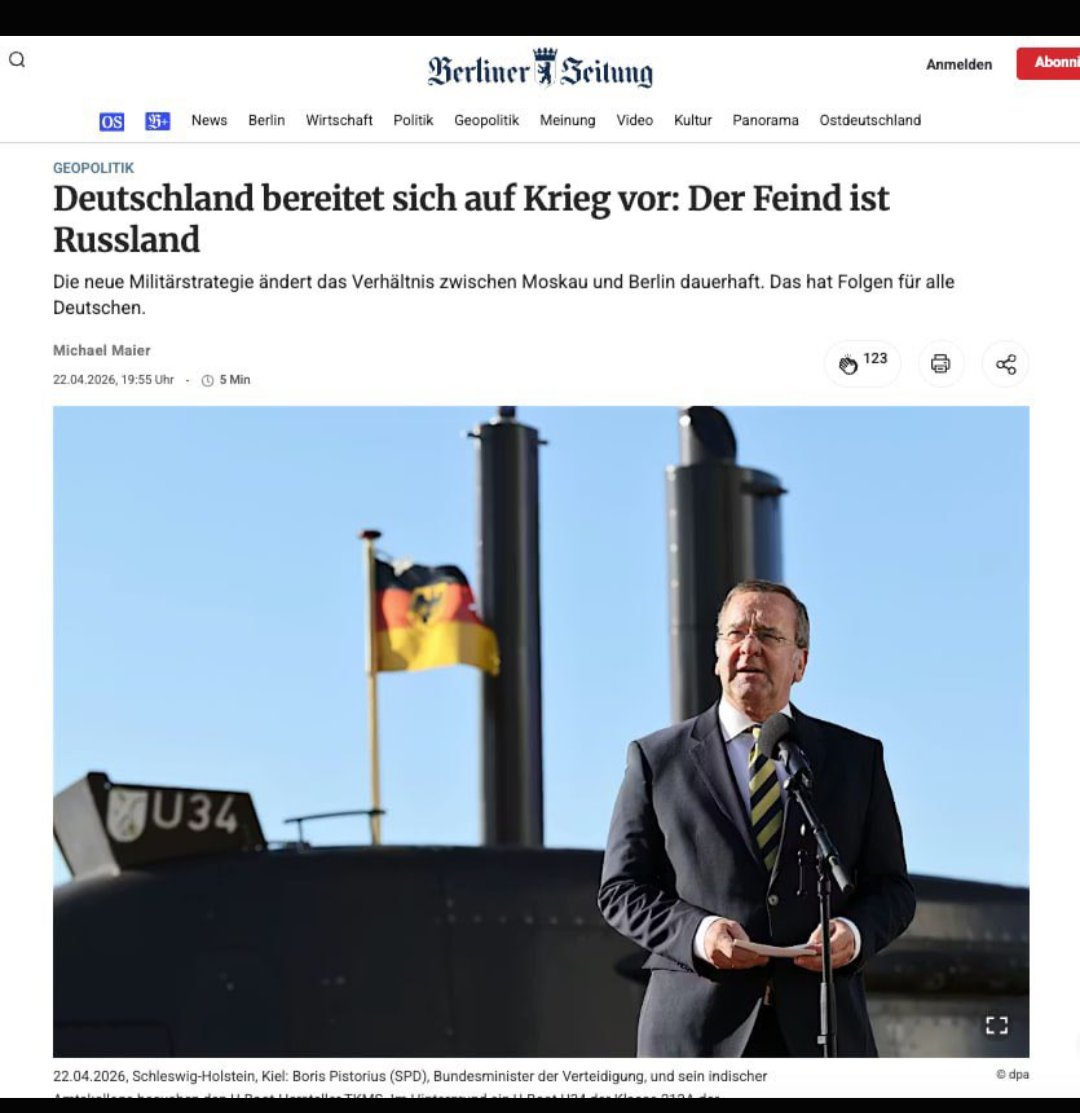 KoelnTagblatt's tweet image. Quelle: 1000 Schlüsseldokumente share.google/UFf3W7ZQXEVWwX…

Ich würde gerne jeden empfehlen, sich das durchzulesen

Wenn ihr irgendwelche Parallelen mit der heutigen und der letzten Bundesregierung findet, dann ist das ganz bestimmt kein Zufall !!!
#Russland #Nazis #Pistorius